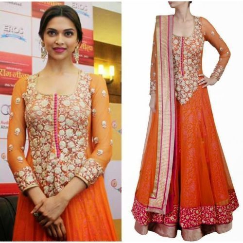 Dipeeka Orange Bollywood Designer Suit (PK111)