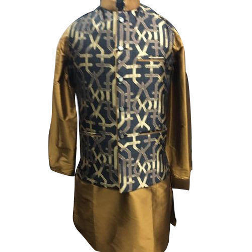 Mens Kurta Pajama With Jacket - Comfortable Cotton Fabric, Elegant Design , Fine Stitching for Skin-Friendly Wear