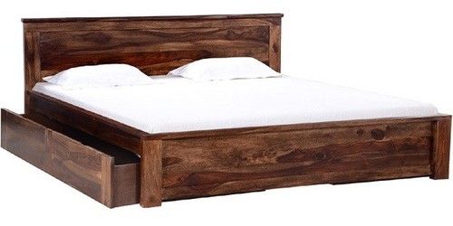 Streak Bed with Storage in Teak Finish