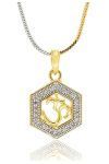 YouBella American Diamond Ethnic Pendant Set with Chain