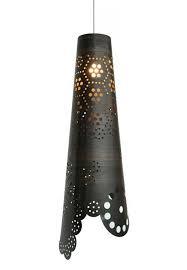 Perforated Black Metal Designer Hanging Lamp Shade