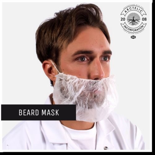 White Disposable Beard Mask