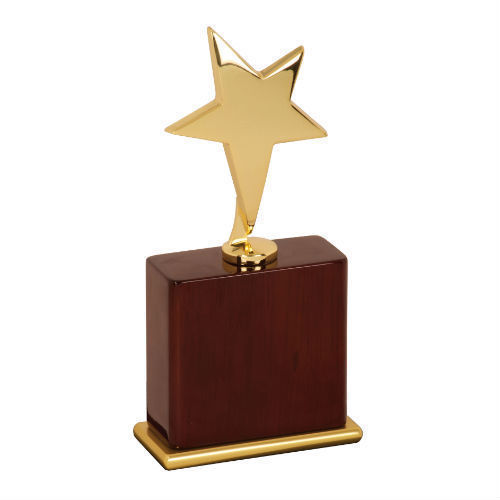 Wooden Metal Star Trophies