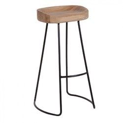 Bar Stool Wooden Seat 