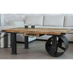 Industrial Roller Coffee Table 