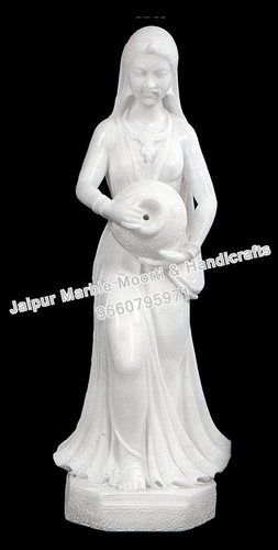 Simple White Marble Statue