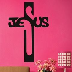 Jesus on Cross Wall Sticker