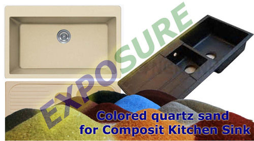 Colored Quartz Sand For Composite Kitchen Sink - Shape: Rectangular