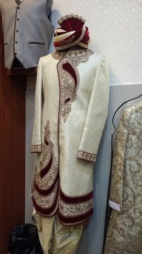 Wedding Sherwani With Matching Turban