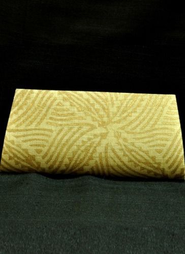 Beige and Gold Clutch Bag