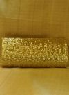 Gold Sequinned Satin Clutch Bag