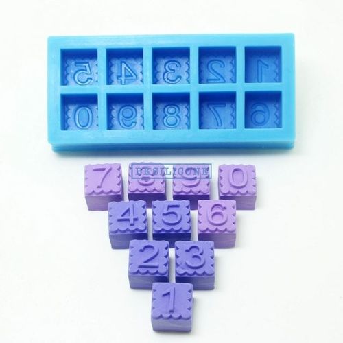 0-9 Numerals Silicone Mold