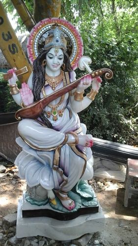 Goddess Saraswati Marble Statue