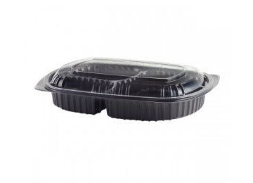 MicroRaves Clear RPET Lid M713 Combo Container