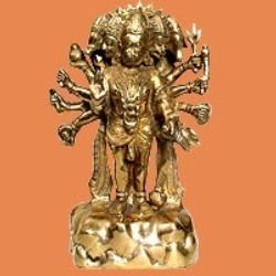 Panchmukhi Hanuman Statue - Intricately Carved Resin, 12 Inches Tall, Exquisite Detailing of Five Deities