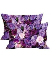 Multiple Purple Flowers of Cushion Cover