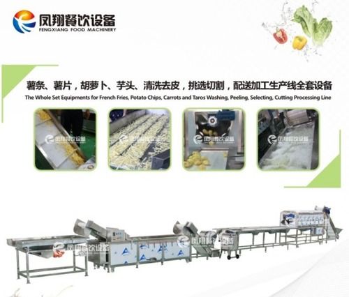 Root Stock Vegetable Washing Peeling Selecting Cutting Processing Line