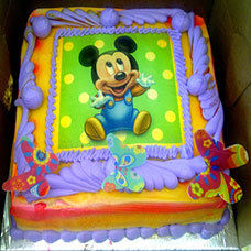 White Mickey Pineapple Cake