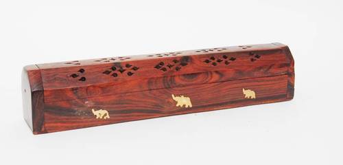 Wooden Incense Holder Brown