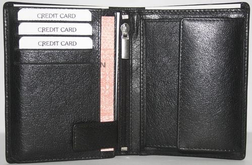 Black Bifold Leather Wallets