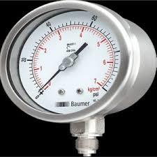 Baumer Pressure Gauge Dial Material: Glass