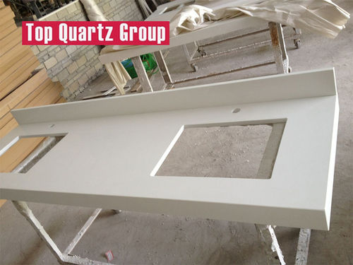 Custom Artificial Quartz Stone Bathroom Vanity Tops