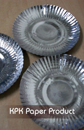 Silver Coated Paper Plate