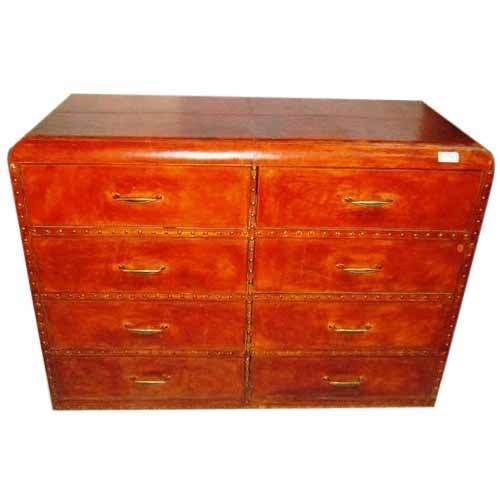 Designer Leather Cabinet