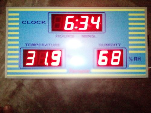 Digital Temperature And Humidity Indicator Clock