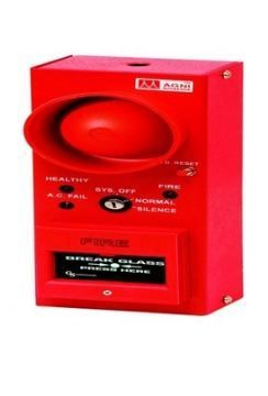 Fire Alarm Control Panel With Flasher Hooter Alarm Light Color: Red