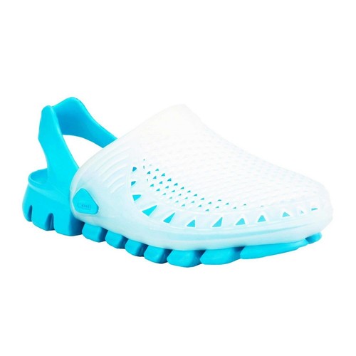 Green and White Feather Light Slipper For Women