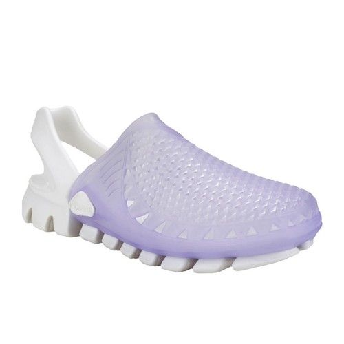 White Light Purple Feather Light Slipper For Women