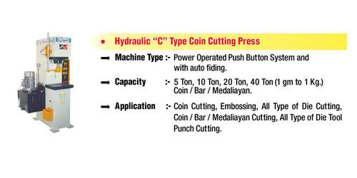 Hydraulic C Type Coin Cutting Press