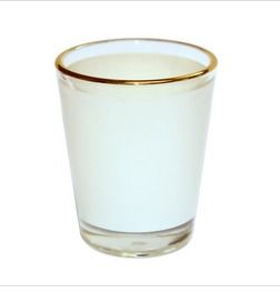 1.5oz Shot Glass Mug with Gold Rim