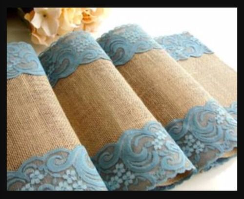 Table Runner With Blue Strip