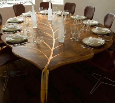 Leaf Shaped Dinner Table