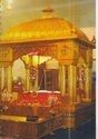 Wooden Palki Sahib with Brass Foil