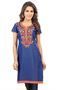 Blue Embroidered Kurti