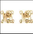 A Bold And Elegant Pair Of Personalized Monogram Earrings