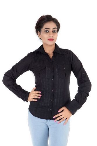 Cotton Black long Sleeve Formal Office wear Shirts