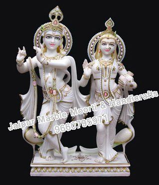 Radha Krishna Marble Statue