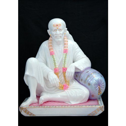 White Sai Baba Marble Statue