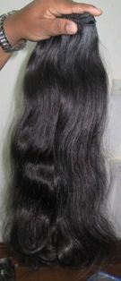 Black Natural Virgin Temple Hair Extensions