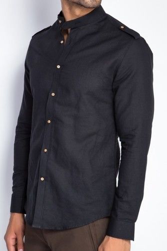 Men Black Casual Shirts