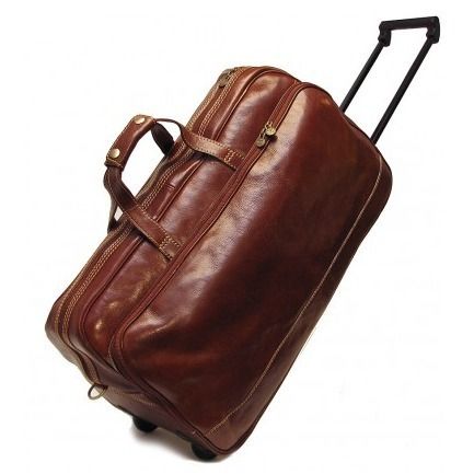 Floto Leather Travel Trolley Bag