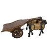 Handmade Wooden Bullock Cart With Two Bull