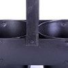 Iron Black Colored Double Flower Pot