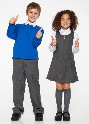 blue and yellow school uniforms