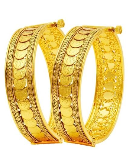 Jewels Galaxy Temple Coin Broad Bangles