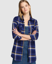 Women'S Full Sleeve Plaid Flannel Shirt